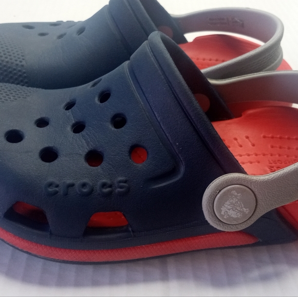 Crocs Electro Navy Little Kids Clogs - Picture 9 of 12